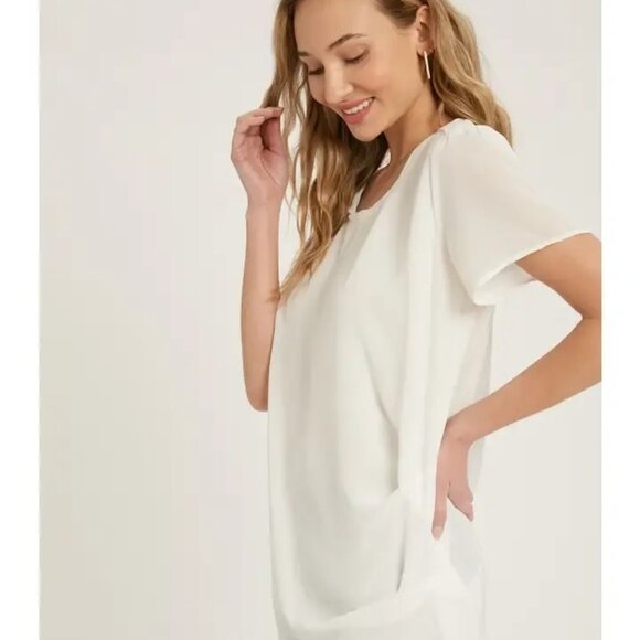 CLEAR OUT!!!! Asymmetric Modern Draped Top - Picture 2 of 12